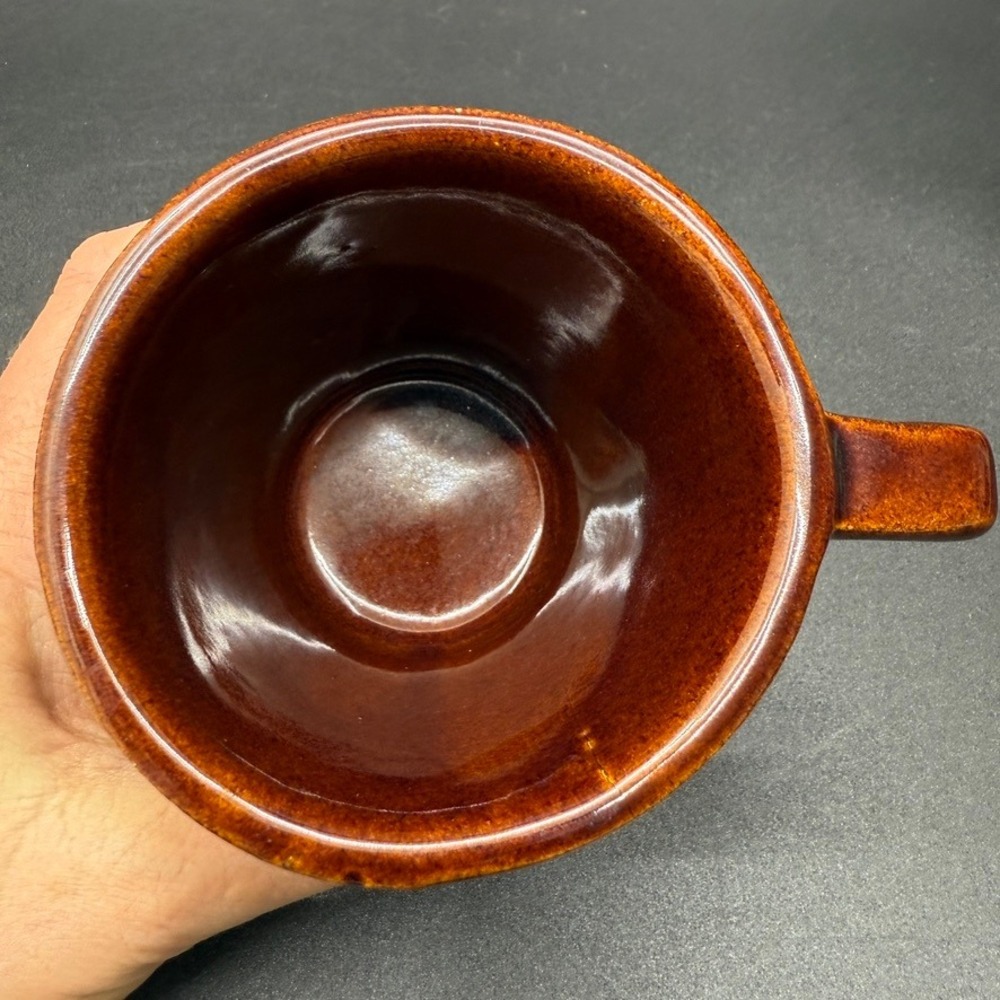 Vintage Marcrest Daisy Dot Pattern USA Stoneware Coffee Mug Solid Heavy 50s 60s - Picture 10 of 16